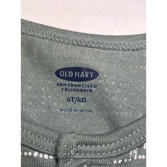 Old Navy Boy's Size 4T Shirt Tank Top Patterned Sleeveless Casual Green New - Picture 5 of 11